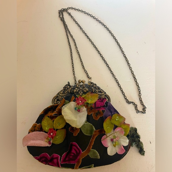 Mary Frances Women's Rustic Charm Crossbody Handbag - Beaded Floral Embroidery, Tan Free Size - View #10